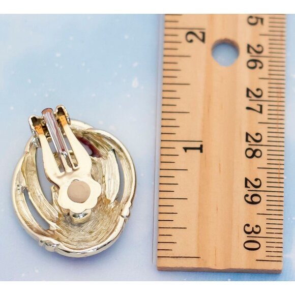 Vintage Unique Spirals Clip On Earrings | J23 - Picture 2 of 2